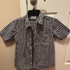 Old Navy Navy and White Plaid Shirt